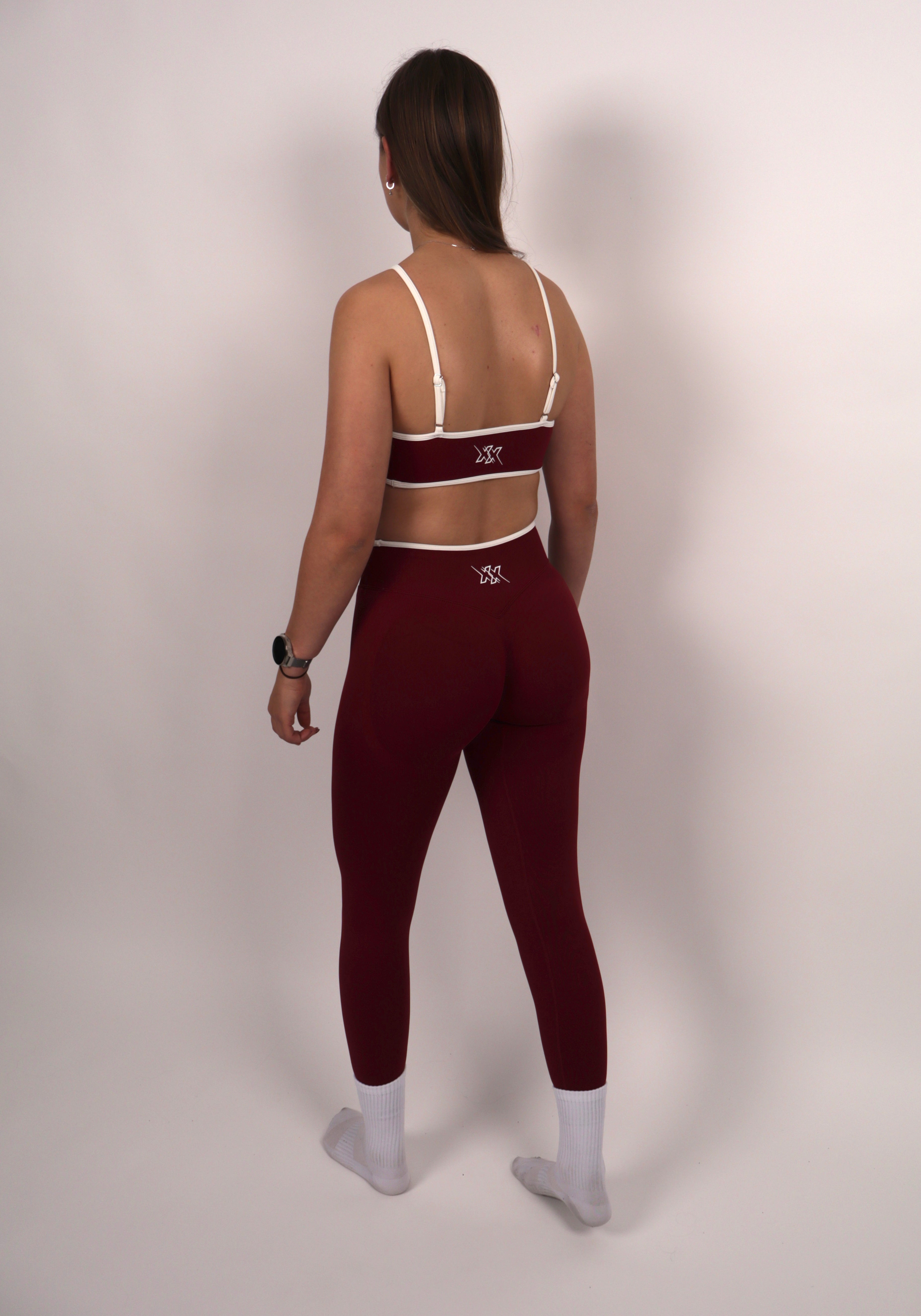 Contourline Scrunch Legging – Burgundy Red