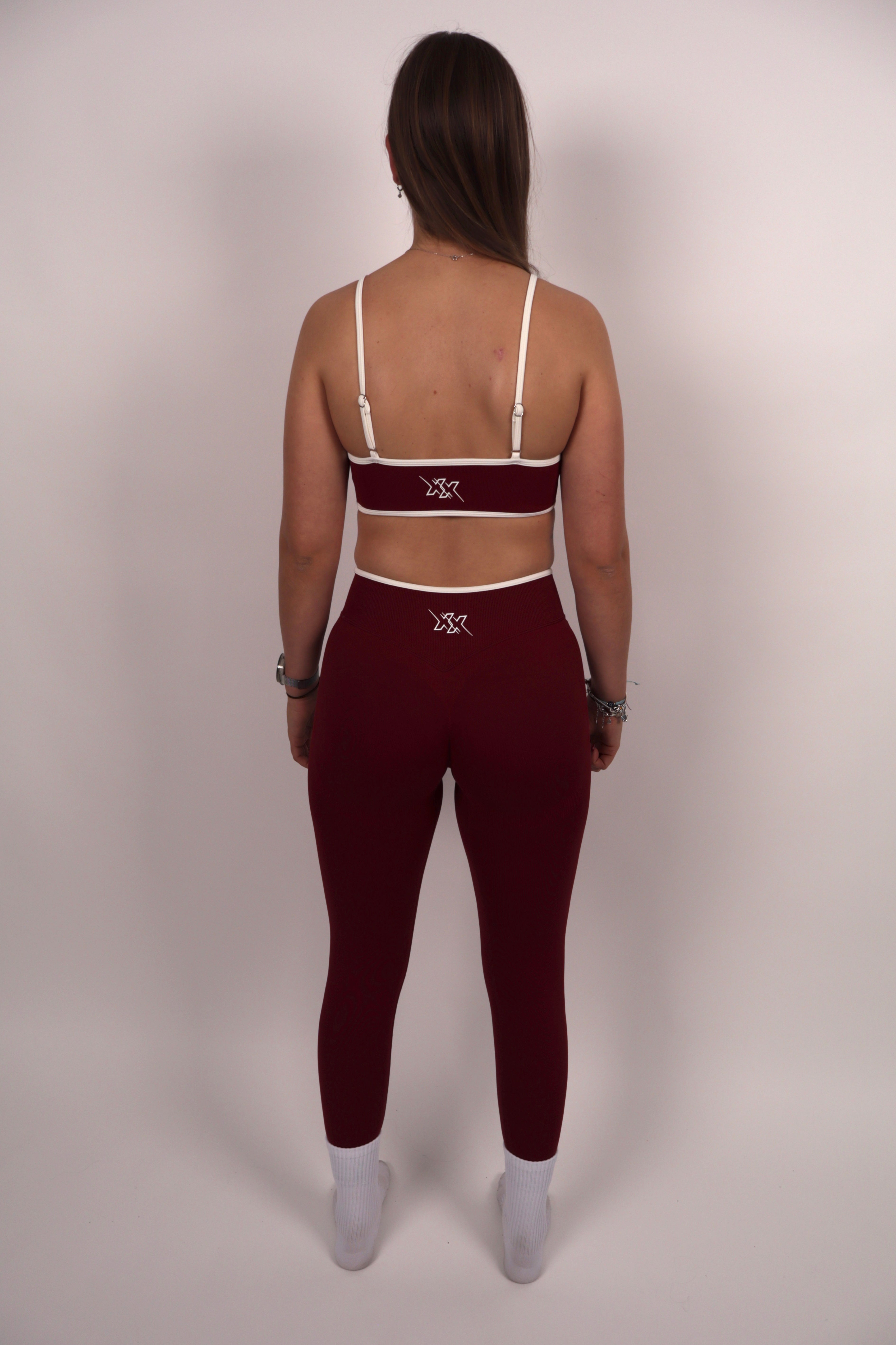 Contourline Scrunch Legging – Burgundy Red