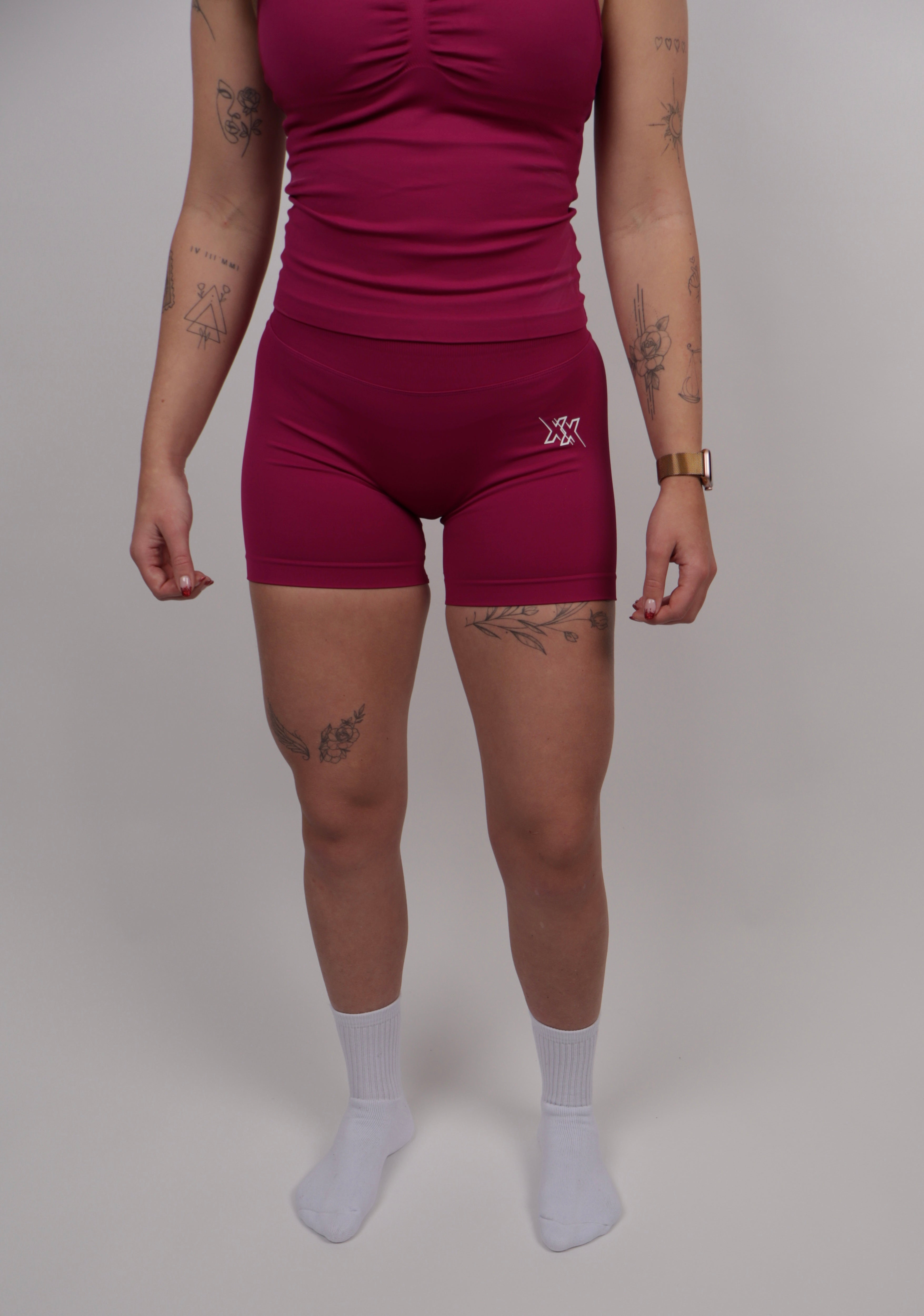 Extreme Scrunch Shorts – Velvet Red